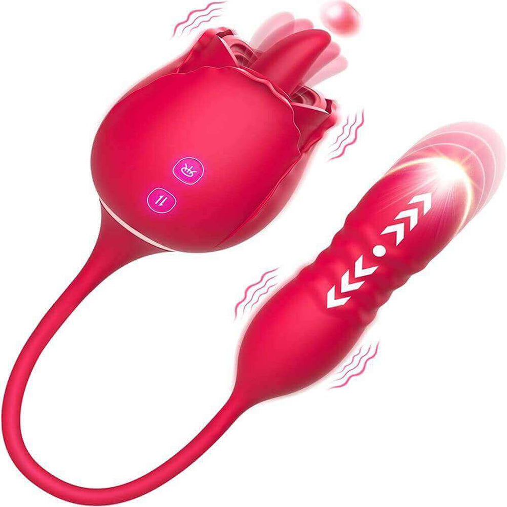 Rose Tongue 2 in 1 Vibrator