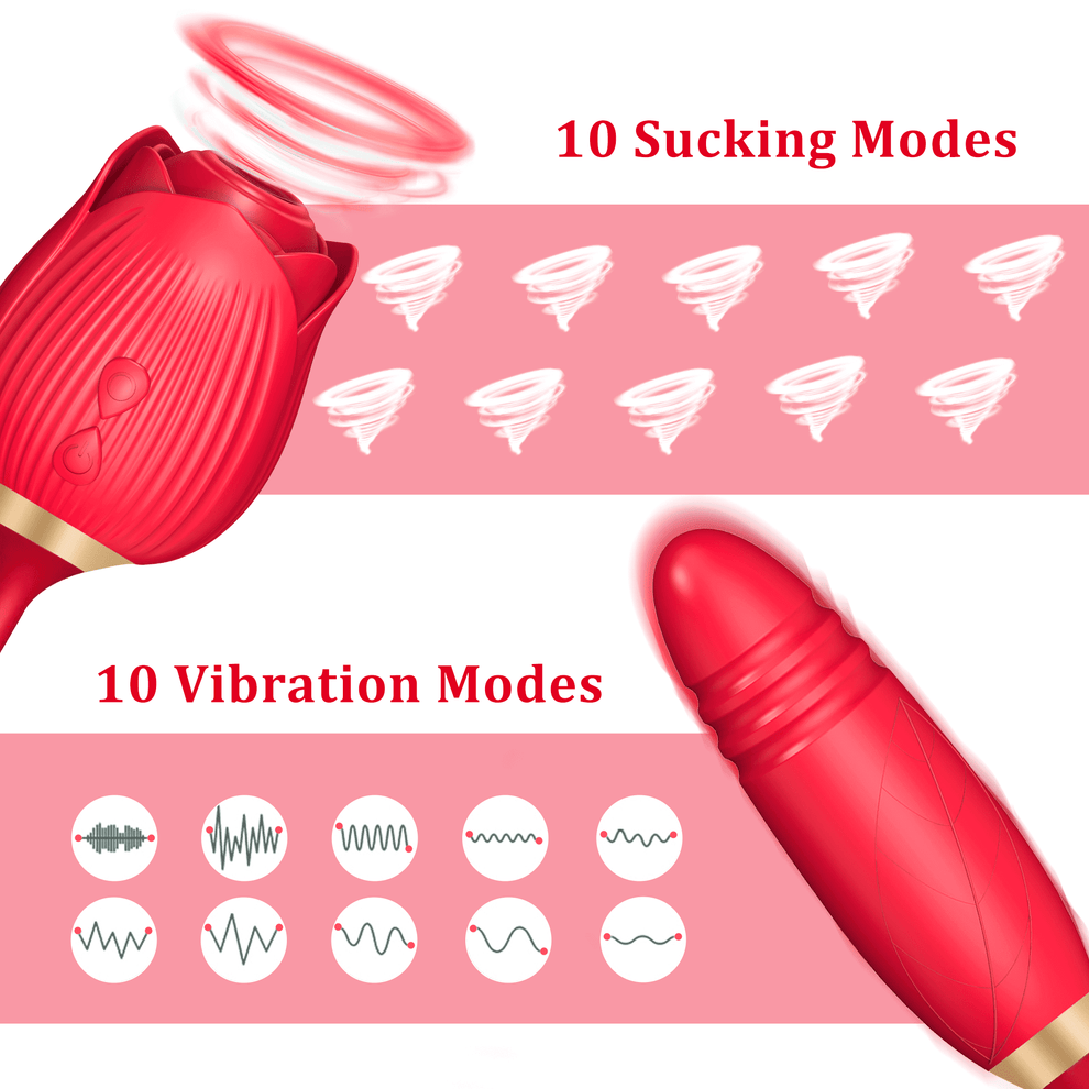 Rose Toy Vibrator 2 in 1 - Image 2